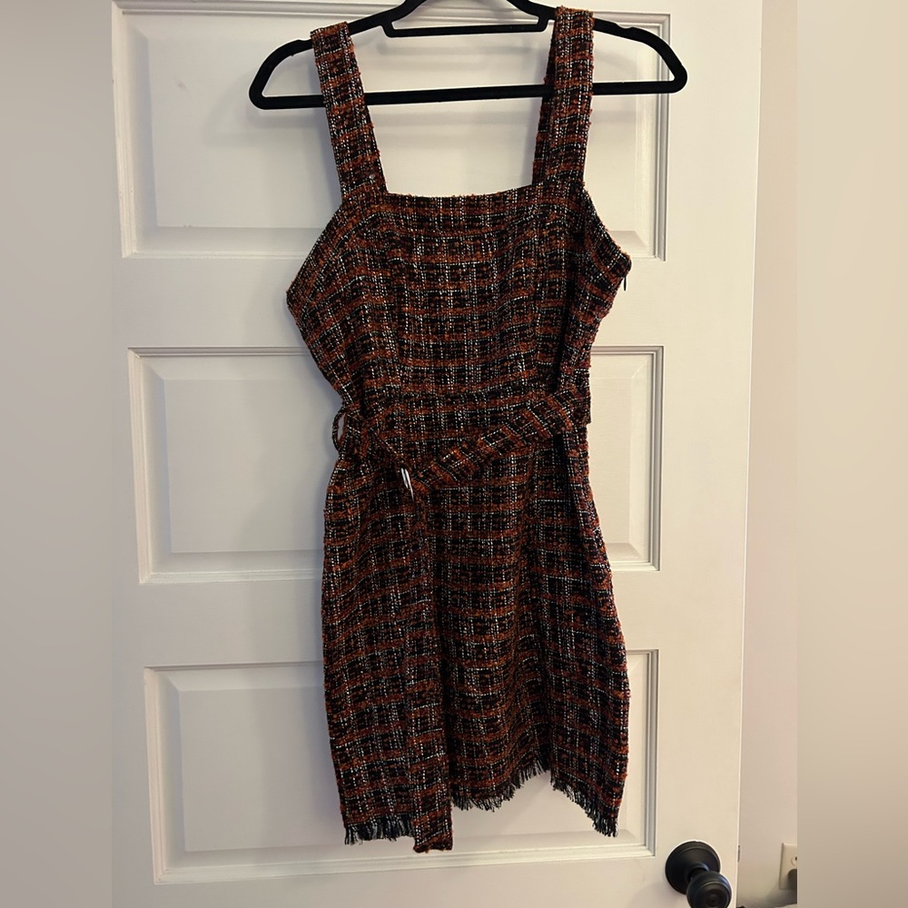 Bershka Tweed Mini Dress & Matching Belt NWT
